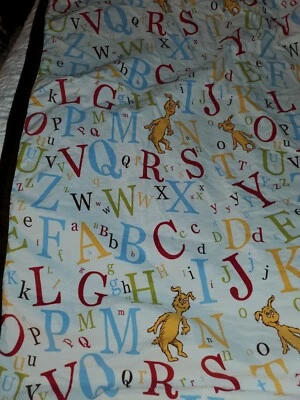Dr. Seuss Trend Lab Brown Velour Backed ABC Baby Crib Blanket 29X40 - Image 1 of 4