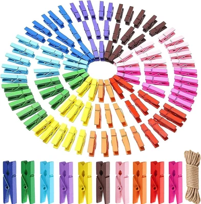 Klingt gut! Hier ist die optimierte Version des Titels:Kleine Holzklammern Mini  - Bild 1 von 4