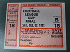 Ticket League Cup Final 27 February 1971 Tottenham Spurs v Aston Villa 1970/71