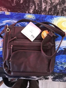 BULLDOGGE ETUIS VERSTECKEN UND TRAGEN BRAUN PU LEDER CROSSBODY TASCHE HANDTASCHE MIT HOLSTER - Bild 1 von 4