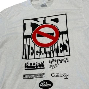Vintage 90s No Negatives Anti-Drug PSA T-Shirt Perkins Stedman Tag USA L DS - Bild 1 von 7