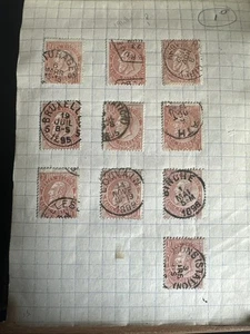 STAMPS - BELGIUM MINT & USED IN OLD ARMY NOTE BOOK - MIX COND - AS SHOW - Picture 1 of 24