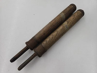 Vintage Atkins Silver Steel Saws No. 28 Two Man Cross Cut Saw Handles - Image 1 of 4