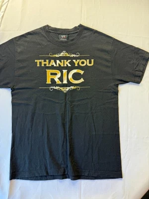 WWE Vintage Authentic 2008 Thank You Ric T-Shirt Ric Flair L 2008 WWE Hall Fame - Image 1 of 4