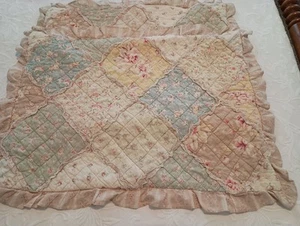 JC Penney Home Set of Standard Patchwork Pillow Shams Patchwork Floral (2) - Picture 1 of 6