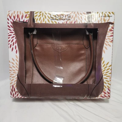 Bolso de Mano Cartera LODIS Sierra Cuero Guijarro Marrón - TOTALMENTE NUEVO EN CAJA ORIGINAL Foto 1 de 4
