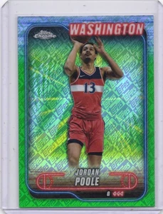 2024-25 Topps Chrome - Jordan Poole #8 Topps Green Refractor Washington Wizards - Picture 1 of 2