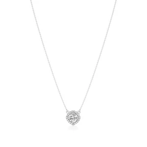 IGI Certified 3.35 Carat F VS Lab Grown Diamond Pendant 14k White Gold - Picture 1 of 14