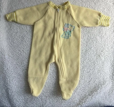 Oso de peluche amarillo para bebé vintage años 80 polar para dormir Foto 1 de 3