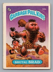 Tarjeta coleccionable Topps Garbage Pail Kids 1985 serie 2 pegatina GPK Brutal Brad #55b - Imagen 1 de 2
