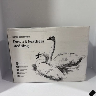 APSMILE Luxury 100% Organic Cotton Down Feather Fibers Comforter -QUEEN - Winter - Image 1 of 4