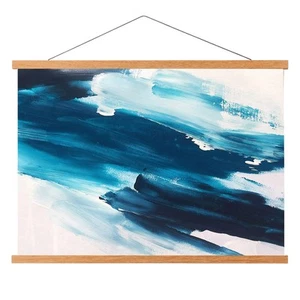 Magnetic Poster Hanger Frame 24x36 24x18 Teak Wood for Prints Photos Canvas - Picture 1 of 7