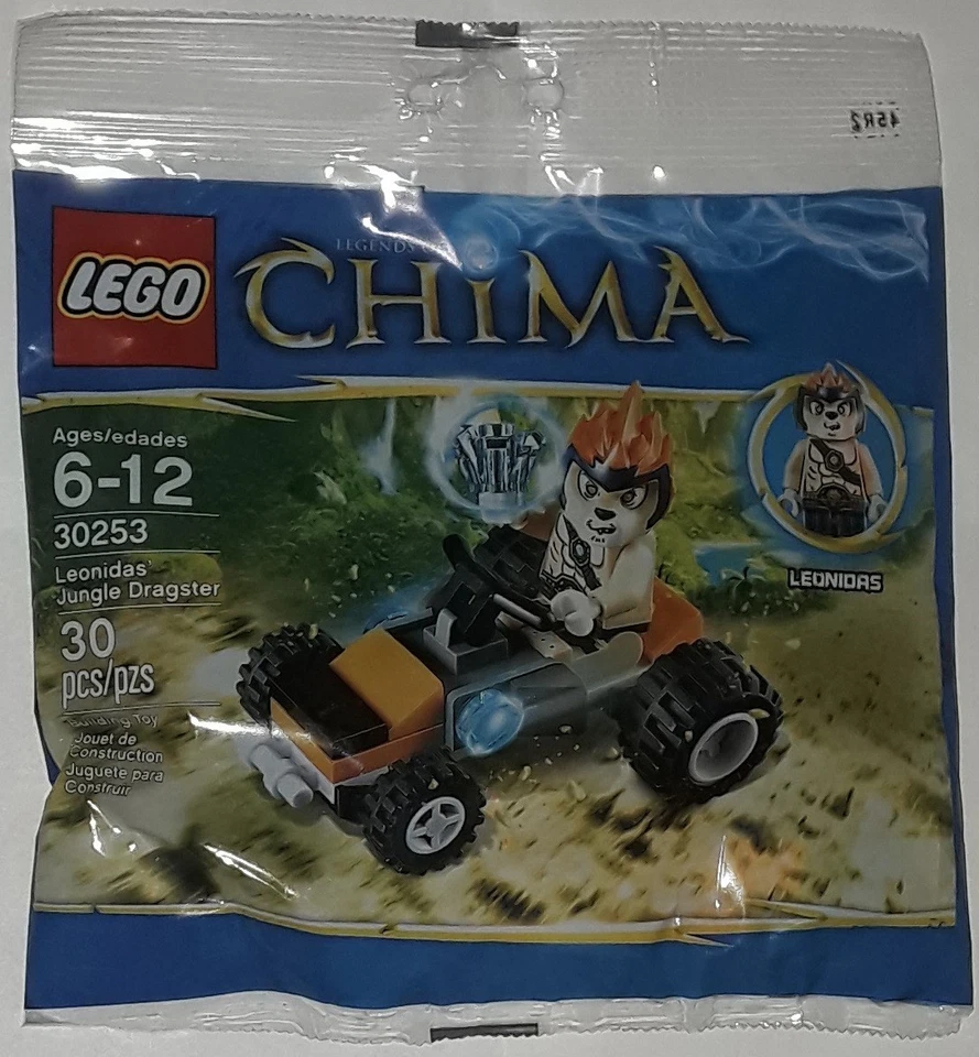 Новый запечатанный полиэтиленовый пакет LEGO Legends of Chima 30253 Leonidas Jungle Dragster 30 шт. - Изображение 1 из 1