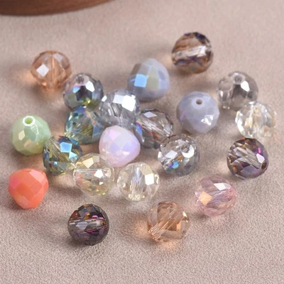 20pcs 8mm Crystal Glass Faceted Teardrop Ball Loose Craft Beads Jewellery Making - Image 1 of 4