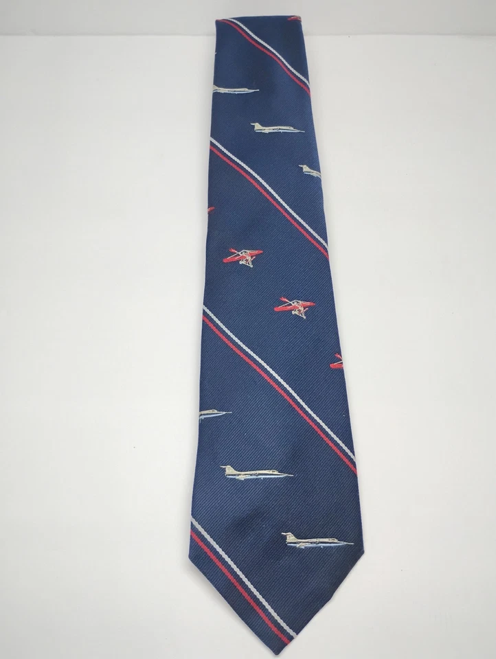 Винтажный Smithsonian Lockheed F-104 самолет музей галстук принц консорт авиации  - Изображение 1 из 4