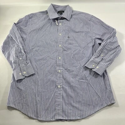 Camisa a Rayas Púrpura Calce Clásico Colección David Taylor Para Hombres Talla LG 16.5 32-33 Foto 1 de 4