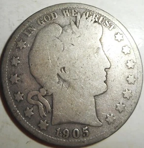 1905-S Barber Half Dollar, Estate Sale, FREE SHIP - Bild 1 von 2