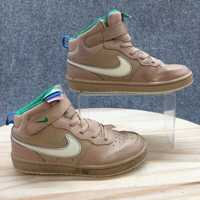 Nike Shoes Youth 3 Court Borough Mid 2 SE Sneakers Beige Lace Up FJ9613-200 - Image 1 of 4