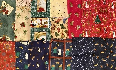 Stoffpaket,Stoffreste,Patchwork,Quilt,Baumwollstoff, Weihnachten, Christmas - Bild 1 von 4