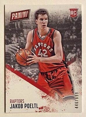 2016-17 Panini Day Jakob Poeltl SP Rookie /699 Canvas RC #49 Raptors Utah Utes - Image 1 of 4