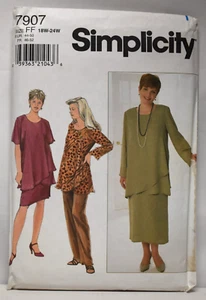 Simplicity Women's Tunic, Skirt And Pants Size: FF 18W-24W Pattern # 7907 - Picture 1 of 2