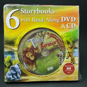 6 Storybooks with Read Along DVD's & CD's Creative Kid - Tales of the Serengeti - Foto 1 di 9