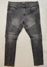 Pacsun Stacked Skinny Jeans Men's 34x32 Black Casual Dark Wash Actual 35x31