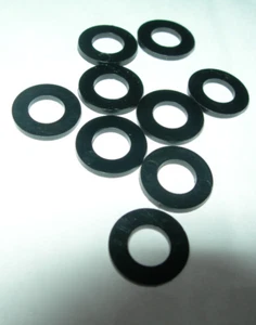 M3 M4 M5 M6 M8 M10 M12 M14 M16 FLACH SCHWARZ FORM A GRADE 66 NYLON (Kunststoff) Unterlegscheiben - Bild 1 von 1