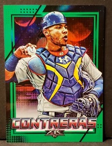 2020 Topps Fire Willson Contreras Green 075/199 #10 Chicago Cubs 