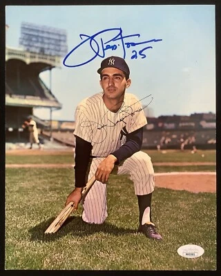 Joe Pepitone Signed Photo 8x10 Baseball New York Yankees Cubs Autograph JSA 2 - Image 1 of 3