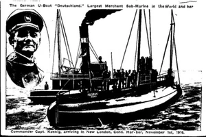 AK Das deutsche U Boot Deutschland Größter Kaufmann U Marine der Welt - Bild 1 von 2