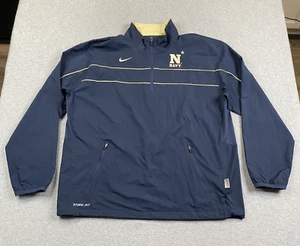 US Navy Nike Jacket Mens Medium Storm Fit Windbreaker 1/4 Zip Vented Ripstop * - Picture 1 of 22