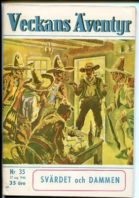 Veckans Aventyr Vol. 7 #35 1946-sueco-cómics-pulp stories-Batman-Superman-En muy buen estado Foto 1 de 2