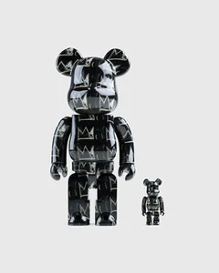 Juguete Jean-Michel Basquiat #8 400 % 100 % ladrillo de oso 2021 Be@rbrick Medicom negro LE - Imagen 1 de 12