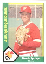 1990 Albuquerque Dukes CMC #12 Dennis Springer