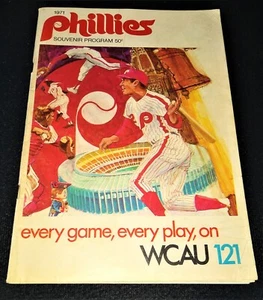 Phillies Phillies Vintage 1971 revista oficial y programa - Imagen 1 de 3