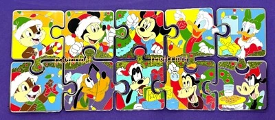 Disney Raro LE 350 Puzzle Completo 10 Pin Set Mickey Holiday Navidad Mystery 2023 Foto 1 de 4