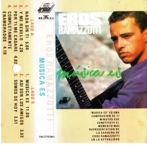 O Eros Ramazzotti Música Es CASSETTE WHITE SHELL COLOMBIA 1994 LATIN TESTED OK - Picture 1 of 5