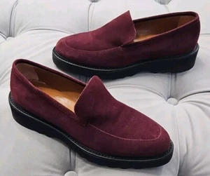 AQUATALIA Kelsey Italia Borgoña Rojo Gamuza Plataforma Mocasines Planos Mujer Zapatos 6 - Imagen 1 de 19
