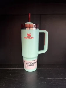 New Stanley Moolah Turquoise 30 oz. Quencher H2.0 FlowState Tumbler Orange Blue - Picture 1 of 10