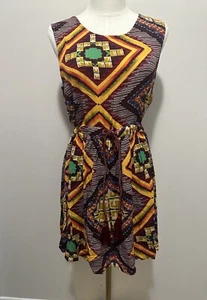 MINKPINK Moroccan Boho Aztec Abstract Dress Size Large - Picture 1 of 4