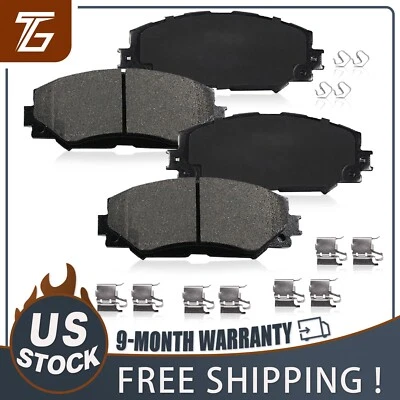 Front Ceramic Brake Pad Kit for 2008 - 2014 Scion xD 2009 - 2019 Toyota Corolla Foto 1 de 4