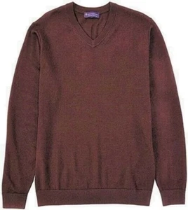Hart Schaffner Marx Mens New $100 Merino Wool Pullover Sweater 2XT Tall 2X Wine - Picture 1 of 5