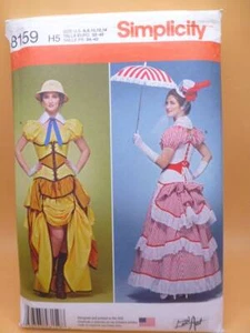 UNCUT SIMPLICITY 8159 MISSES' SZ 6-14 VICTORIAN CORSET COSTUME SEWING PATTERN - Picture 1 of 2