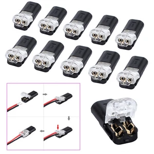 10X Wire Cable Snap Plug In Connector Terminal Connections Joiners 12V Car AUTO - Picture 1 of 12