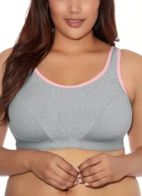 Sujetador deportivo inalámbrico Goddess Soft Cup talla 34 DDD gris rosa figura completa St:6911 Foto 1 de 4