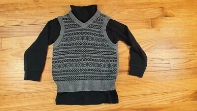 Chicos 4-5 Suéter Chaleco, Cuello Tortuga  Foto 1 de 4