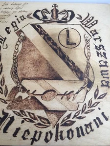 POLISH WOODEN ARTWORK PLAQUE SIGNED BY Kotaszewski? SEE IMAGE - Picture 1 of 4