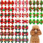 NEW Christmas Dog Hair Bows Rubber Band Xmas Pet Cat Grooming Topknot Bow 2024