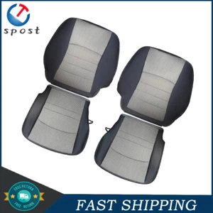 Driver Passenger Cloth Seat Cover New Gray For Dodge Ram 1500 2500 3500 2009-12 - Picture 1 of 18